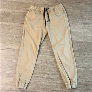 khaki joggers